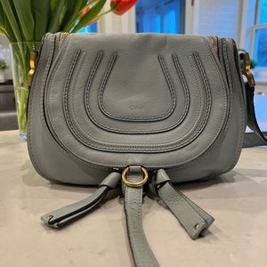Chloe Medium Marcie Bag in “faded blue” color